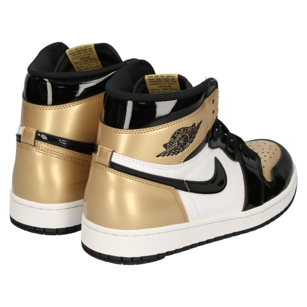 NIKE(ナイキ)のNIKE ナイキ AIR JORDAN 1 RETRO HIGH OG GOLD TOE エアジョーダン1 レトロ ハイ ゴールドトゥ ハイカットスニーカー ホワイト/ブラック/ゴールド US9.5 861428-007 メンズの靴/シューズ(スニーカー)の商品写真