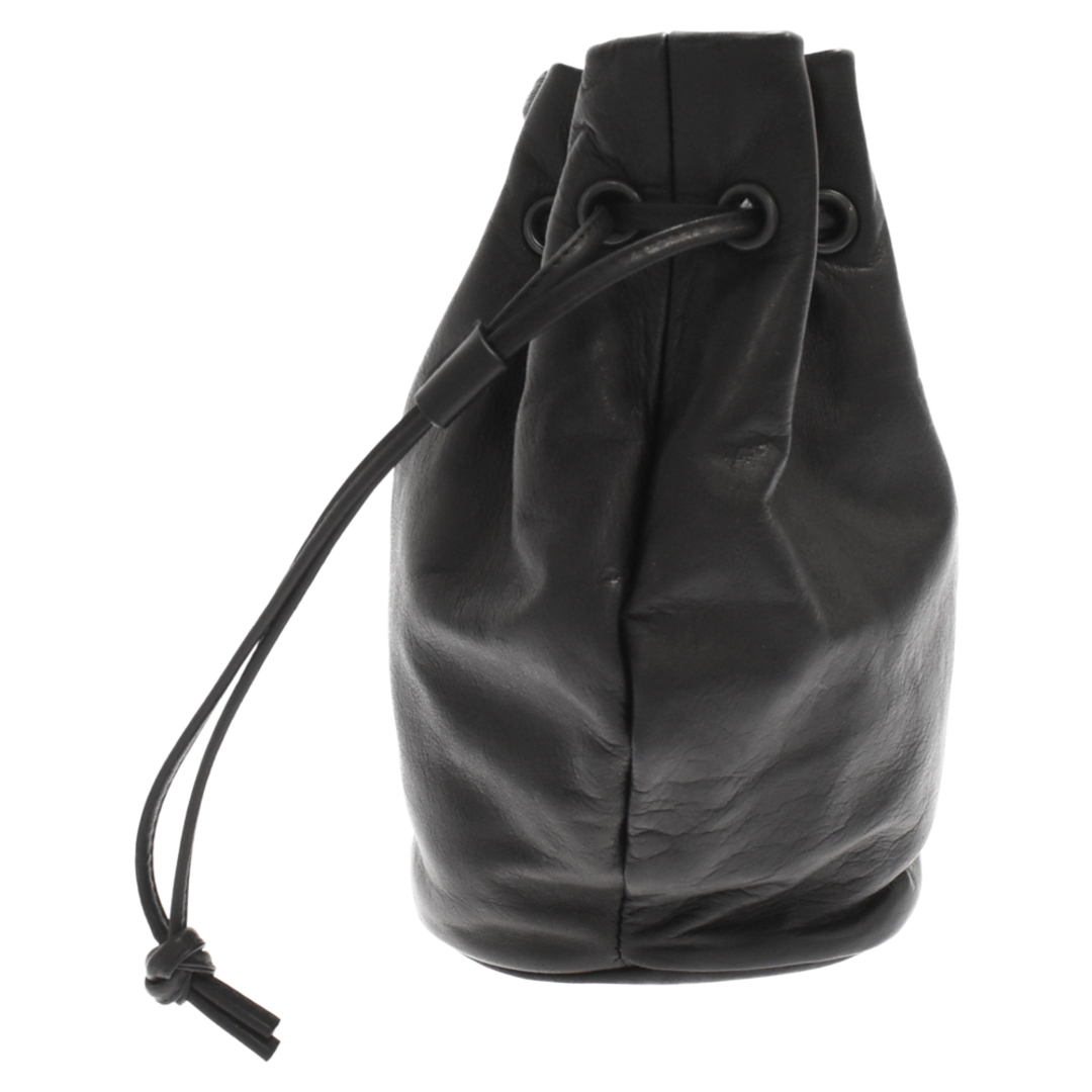 PATRICK STEPHAN(パトリックステファン)のPATRICK STEPHAN パトリック ステファン Leather small shoulder bag レザー スモール ショルダーバッグ 巾着 ブラック メンズのバッグ(ショルダーバッグ)の商品写真