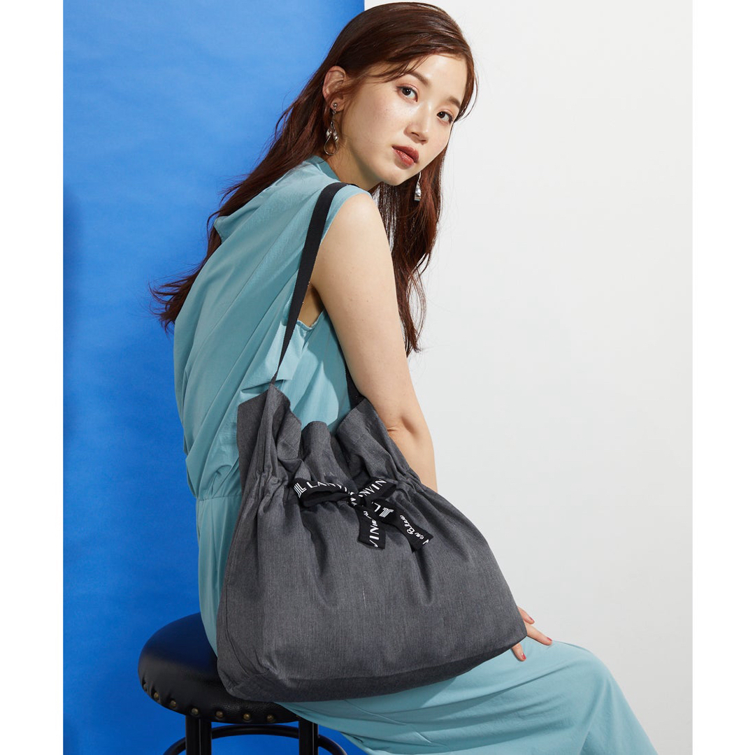 LANVIN en Bleu(ランバンオンブルー)のサリー　エコバッグ　グレー レディースのバッグ(エコバッグ)の商品写真