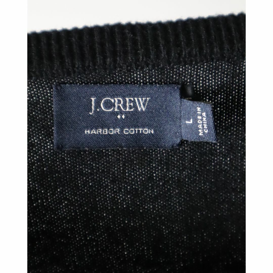 J.Crew(ジェイクルー)のJ.CREW メリノウール混 ハイゲージ クルーネック ニット セーター黒 L メンズのトップス(ニット/セーター)の商品写真