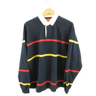 ビームス(BEAMS)のビームス BEAMS ヘビーウェイトワイドラガーシャツ 長袖 紺 M(ポロシャツ)