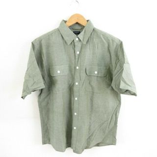 バックナンバー BACK NUMBER ワークシャツ 半袖 緑 XL *A606