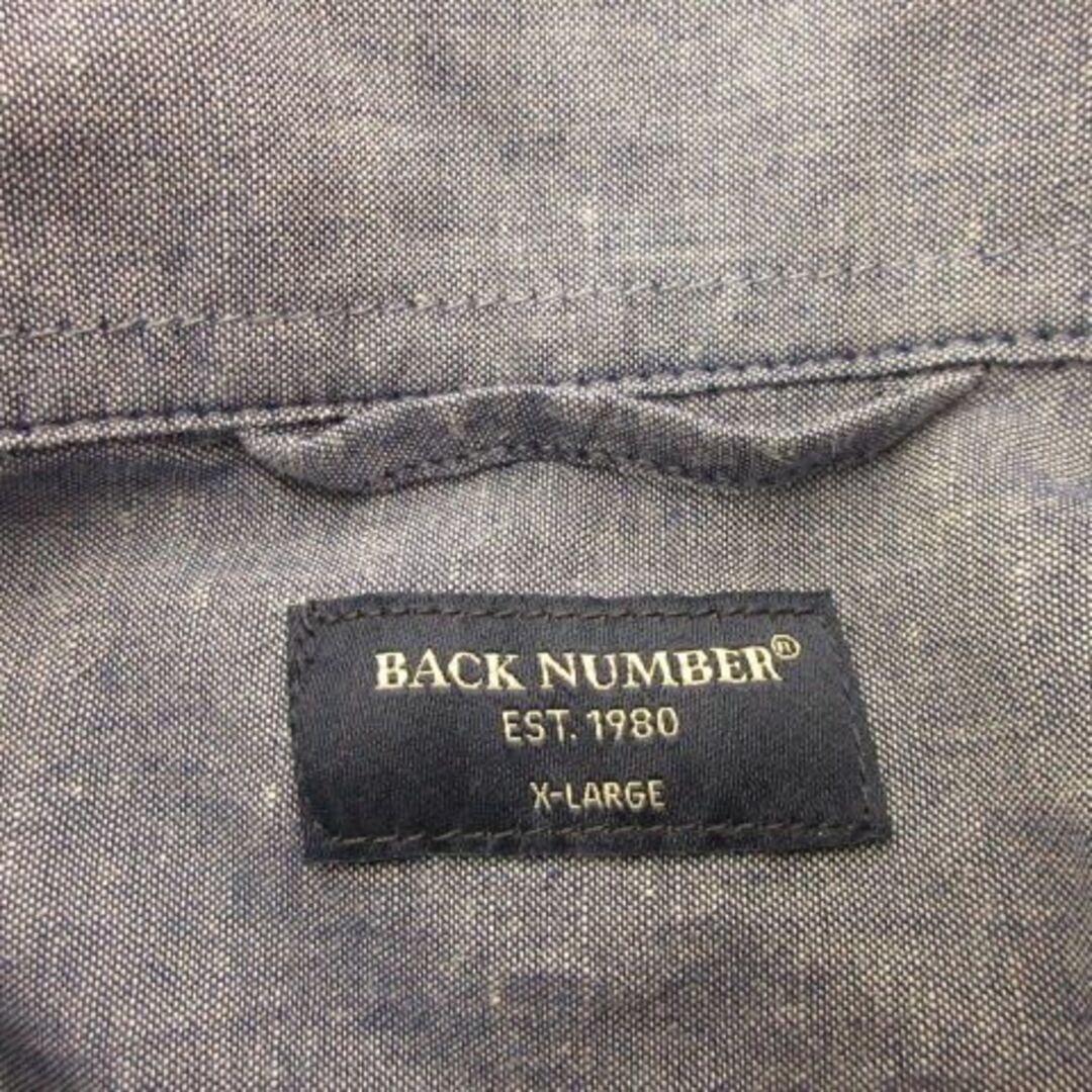 BACK NUMBER(バックナンバー)のバックナンバー BACK NUMBER ワークシャツ 半袖 青 XL  メンズのトップス(シャツ)の商品写真