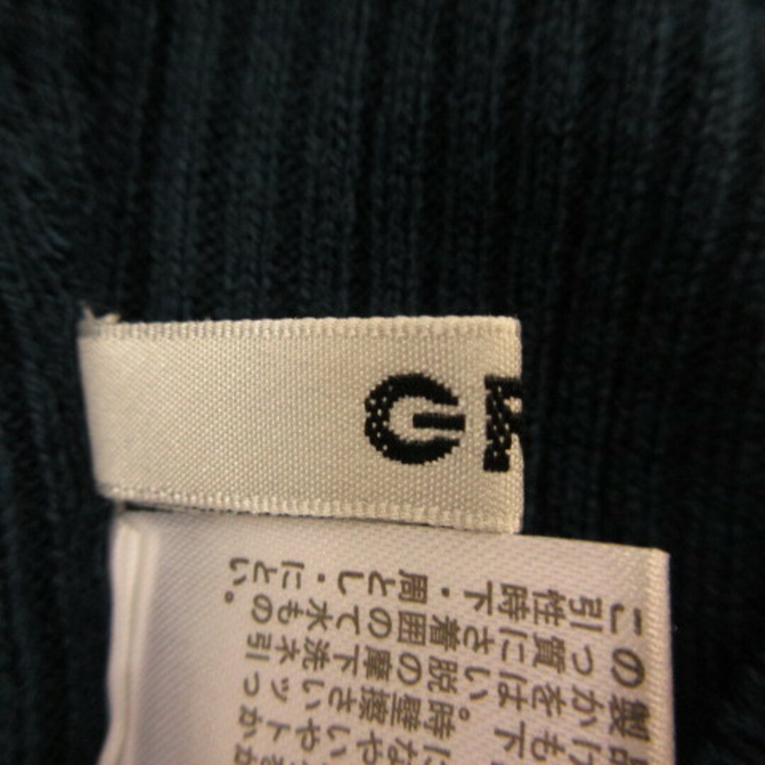 GRL(グレイル)のグレイル GRL タートルネックリブニットトップス 五分袖 緑 L レディースのトップス(ニット/セーター)の商品写真