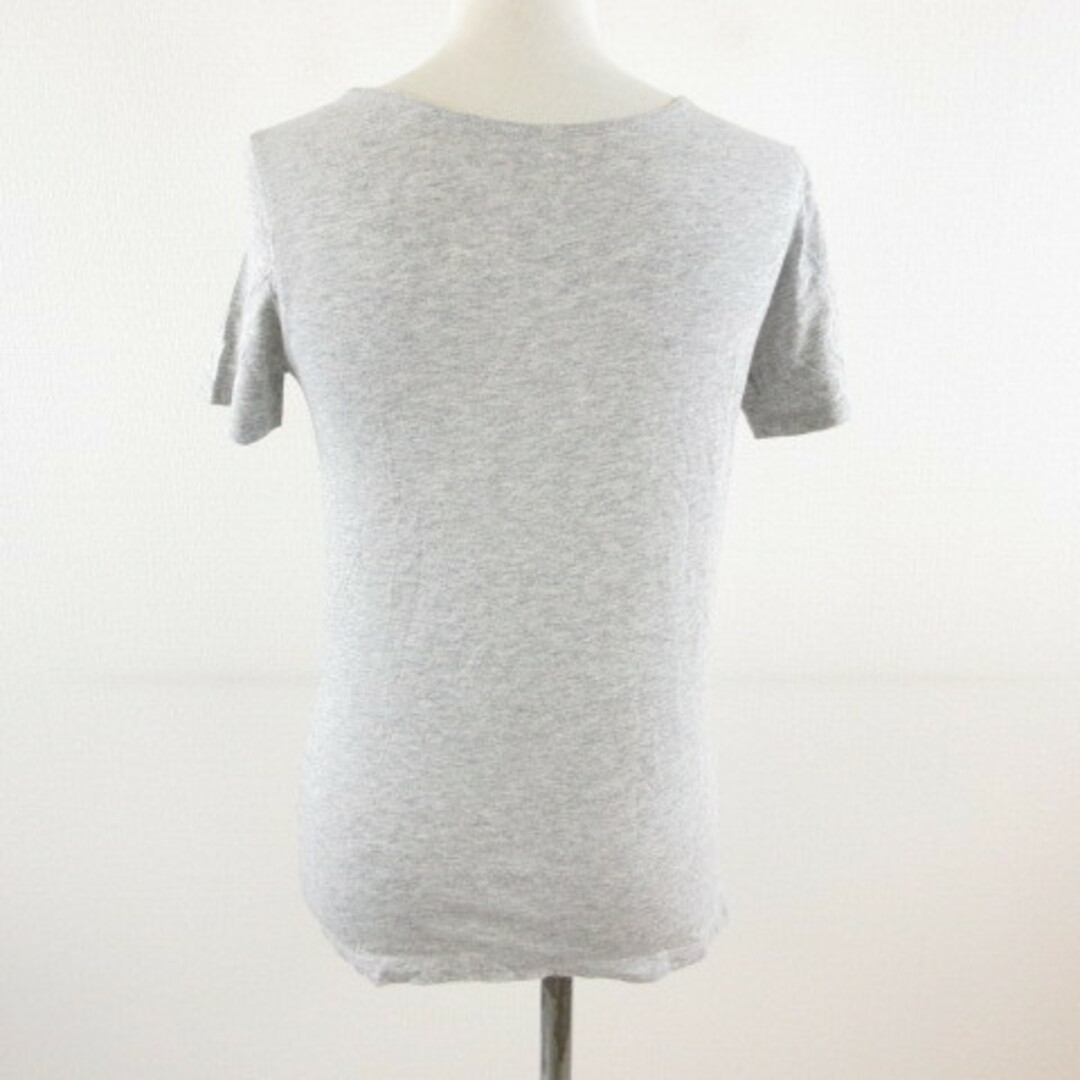 MUJI (無印良品)(ムジルシリョウヒン)の無印良品 良品計画 カットソー Tシャツ 半袖 グレー M レディースのトップス(Tシャツ(半袖/袖なし))の商品写真