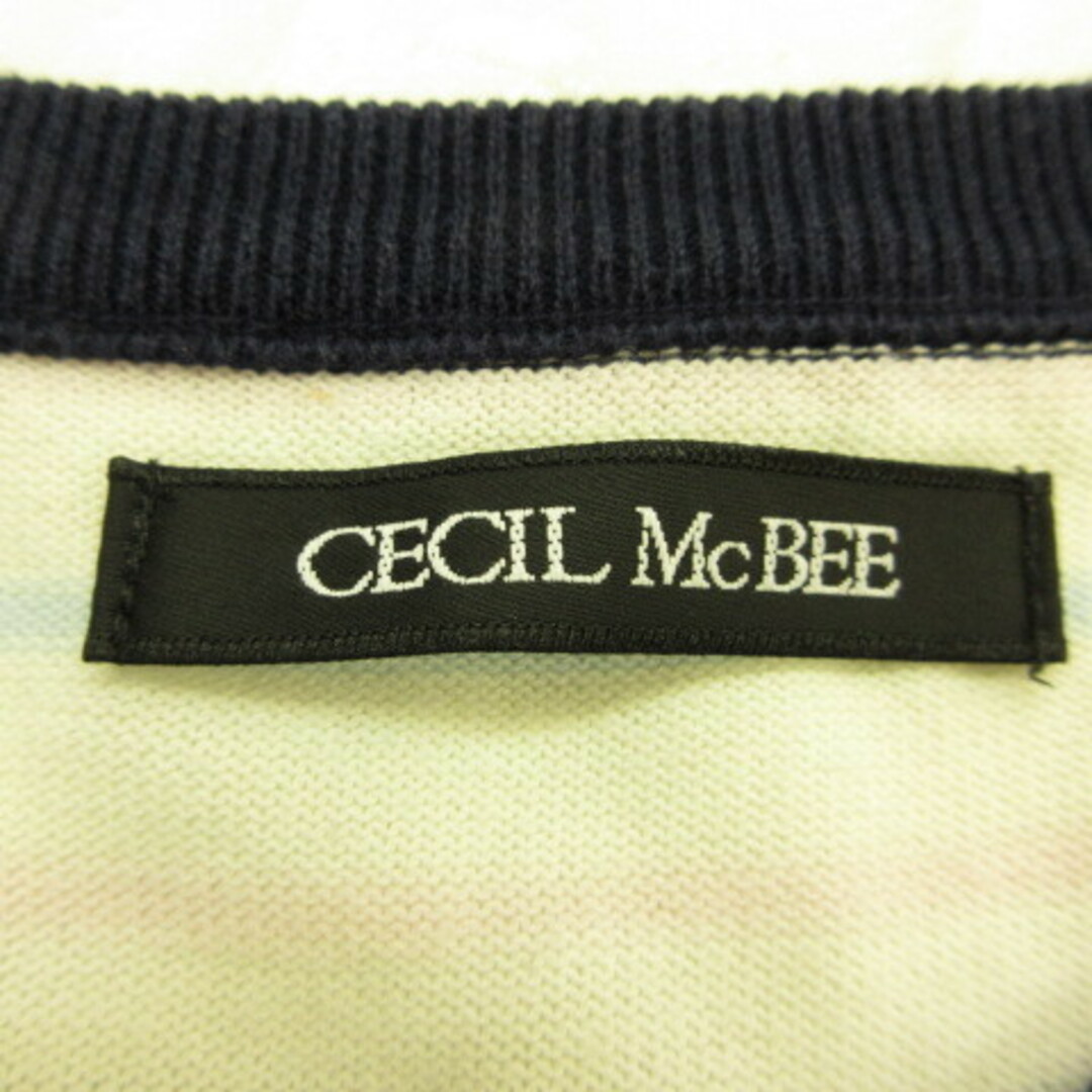 CECIL McBEE(セシルマクビー)のセシルマクビー CECIL McBEE ニットカーディガン 長袖 ボーダー M レディースのトップス(カーディガン)の商品写真