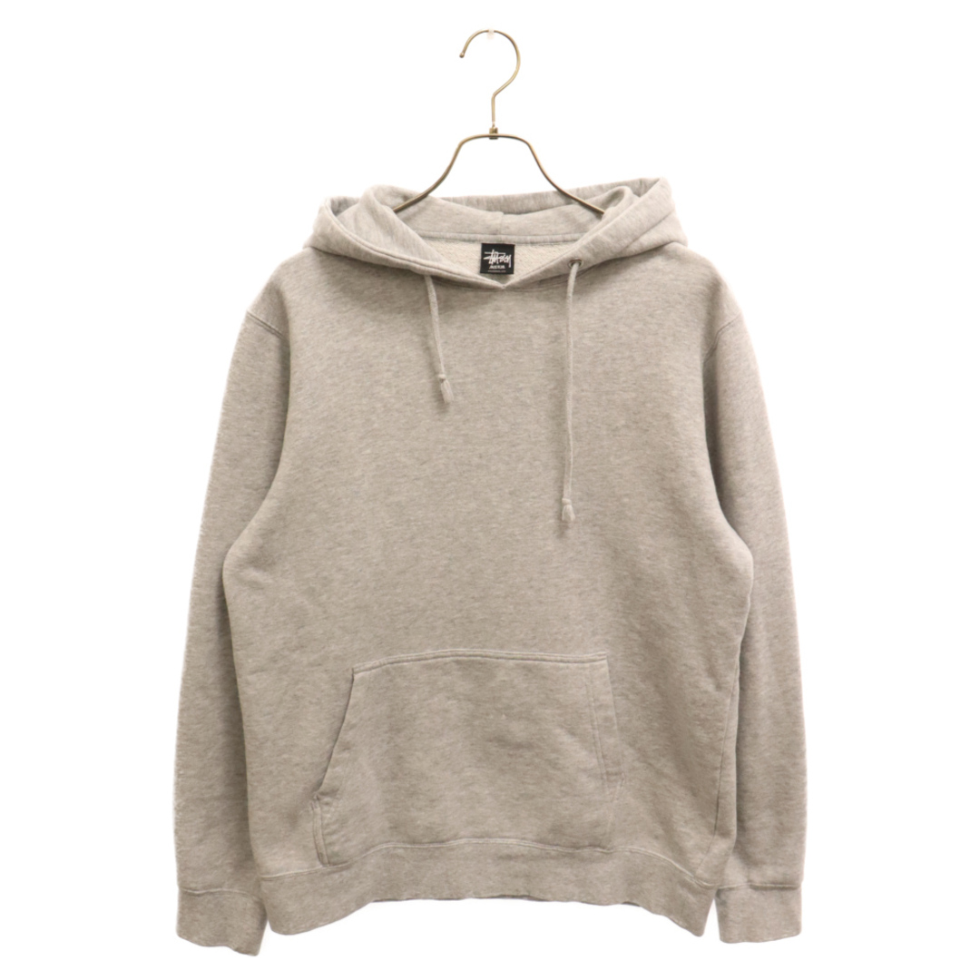 STUSSY(ステューシー)のSTUSSY ステューシー プレーンスウェットプルオーバーパーカー グレー メンズのトップス(パーカー)の商品写真