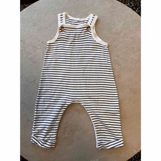 プチバトー(PETIT BATEAU)のプチバトー　オーバーオール　12M/74㎝(ロンパース)