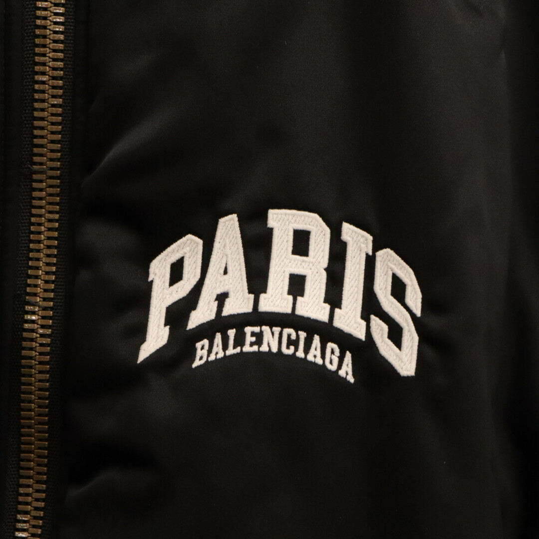 Balenciaga(バレンシアガ)のBALENCIAGA バレンシアガ 21AW シティーズパリロゴ刺繍MA1ボンバージャケットブルゾン ブラック 690398 TYD31 メンズのジャケット/アウター(フライトジャケット)の商品写真