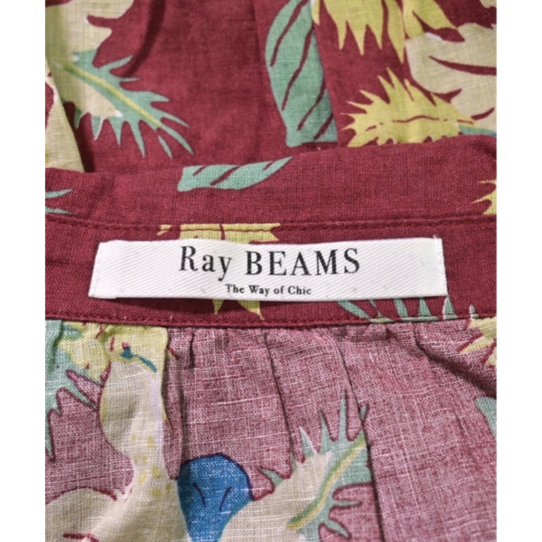 Ray BEAMS(レイビームス)のRay Beams カジュアルシャツ -(L位) 赤x黄x青等(ボタニカル) 【古着】【中古】 レディースのトップス(シャツ/ブラウス(長袖/七分))の商品写真