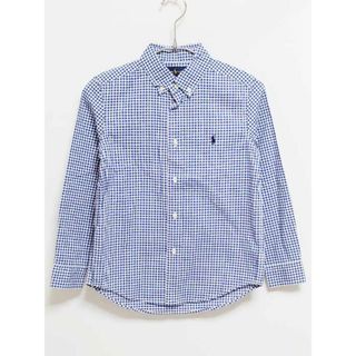 【春物 新入荷!】新品 未使用品‡ラルフローレン/Ralph Lauren‡130cm 長袖シャツ ブルー×白 子供服 キッズ kids 男の子 春秋 tops 913042