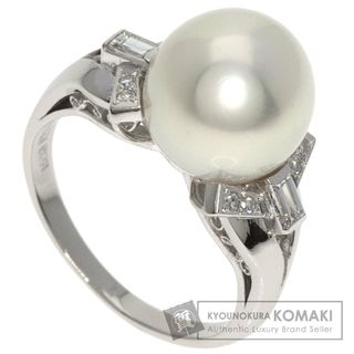 ミキモト(MIKIMOTO)のMIKIMOTO パール 真珠 ダイヤモンド リング・指輪 PT950 レディース(リング(指輪))