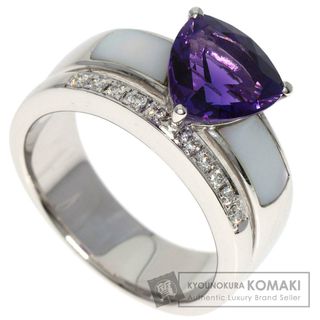 タサキ(TASAKI)のTASAKI ダイヤモンド アメジスト シェル  リング・指輪 K18WG レディース(リング(指輪))