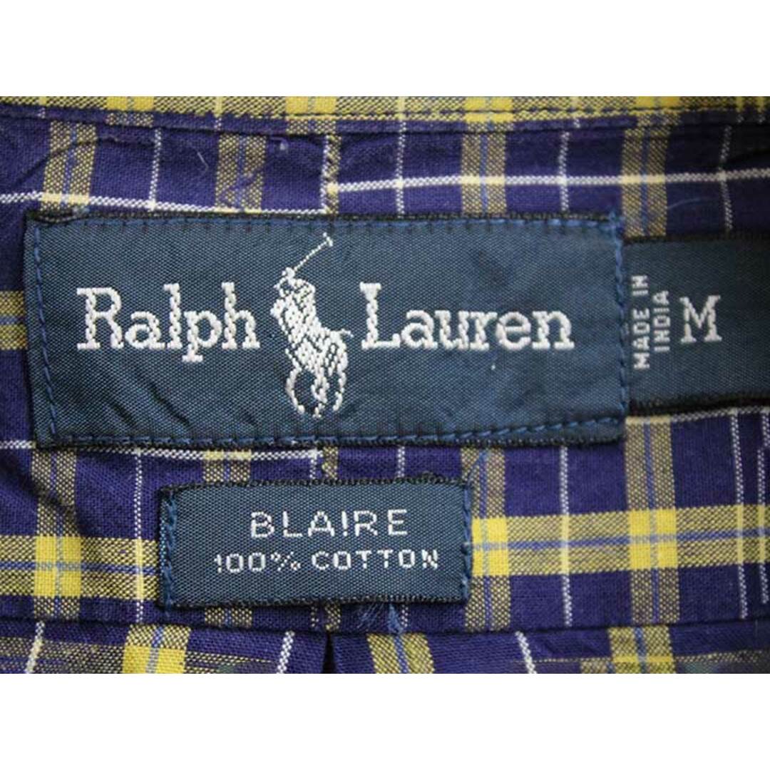 Ralph Lauren(ラルフローレン)の【春物 新入荷】‡RALPH LAUREN/ラルフ ローレン‡チェック柄シャツ/半袖 ブルー×イエロー/青×黄 メンズ M【中古】 春夏 913042 メンズのトップス(シャツ)の商品写真