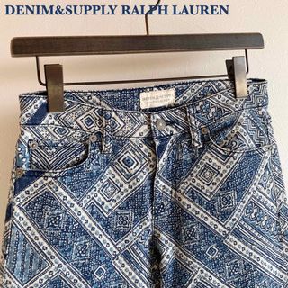 ラルフローレン(Ralph Lauren)のデニム&サプライ ラルフローレン 総柄 裾ジップ ストレッチ スキニーパンツ(カジュアルパンツ)