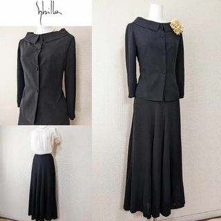 シビラ(Sybilla)の⁑【美品】シビラ　セレモニースーツ　レーヨンと麻のしなやかな生地　ロング丈(スーツ)