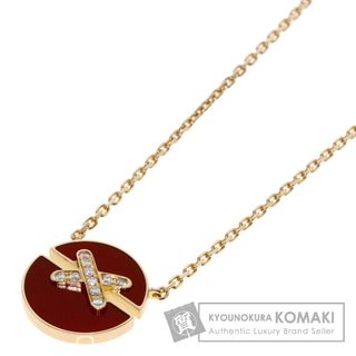 Chaumet ジュドゥリアン SM カーネリアン ダイヤモンド ネックレス K18PG レディース