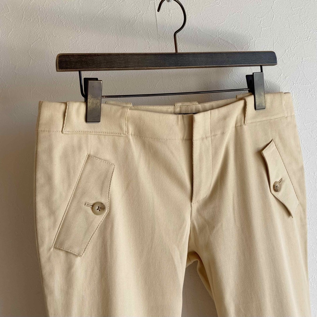 Ralph Lauren(ラルフローレン)のラルフローレン ストレッチ コットン ストレートパンツ 5f ベージュ レディースのパンツ(カジュアルパンツ)の商品写真