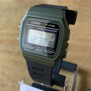 カシオ(CASIO)の【新品】カシオ CASIO クオーツ 腕時計 F-91WM-3A カーキグリーン(腕時計(アナログ))