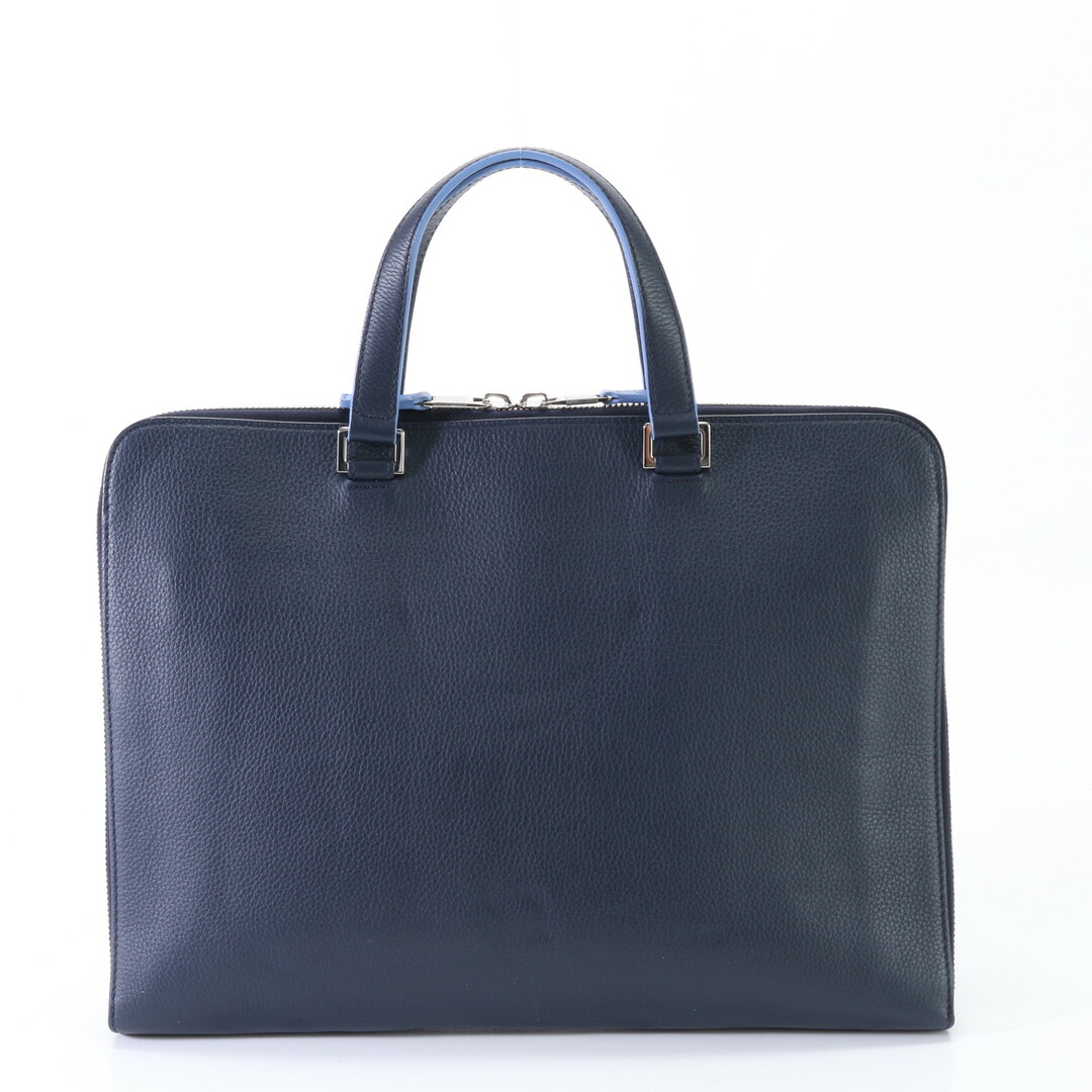 DIOR HOMME(ディオールオム)の新品同様 ディオール オム ビジネス バッグ 書類鞄 ブリーフケース トート 通勤 レザー 本革 ネイビー 紺 A4 メンズ YYM T21-10 メンズのバッグ(ビジネスバッグ)の商品写真