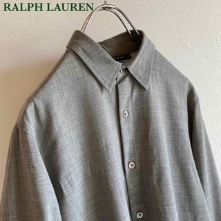 ラルフローレン(Ralph Lauren)のラルフローレン ブラックレーベル ストレッチウール 7分袖 シャツ 9 グレー(シャツ/ブラウス(長袖/七分))