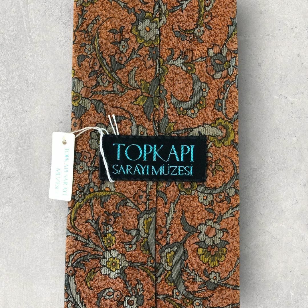 TOPKAPI(トプカピ)の【5955】未使用保管品！トプカピ　ネクタイ　フラワー柄　オレンジブラウン系 メンズのファッション小物(ネクタイ)の商品写真