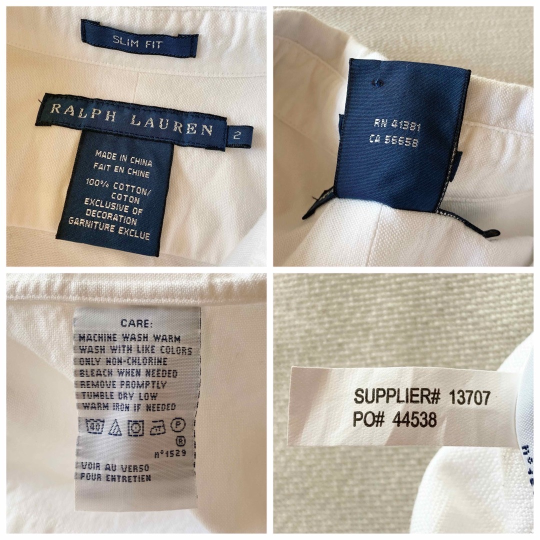 Ralph Lauren - ラルフローレン 襟裏ストライプ ロゴ刺繍 Ralph Lauren - ラルフローレン 襟裏ストライプ ロゴ刺繍