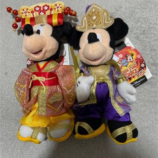 ディズニー(Disney)のディズニー　ミッキー　ミニー　ぬいぐるみバッチ(キャラクターグッズ)