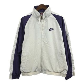 ナイキ(NIKE)の90年代 NIKE ナイキ SUPREME COURT トラックジャケット スポーツ 防寒 ホワイト (メンズ L) 中古 古着 Q1821(その他)