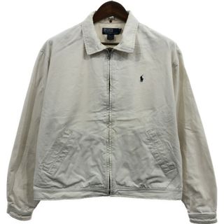 ポロラルフローレン(POLO RALPH LAUREN)のPolo by Ralph Lauren ポロ ラルフローレン スイングトップ ジャケット ワンポイントロゴ ホワイト (メンズ L) 中古 古着 Q1823(その他)