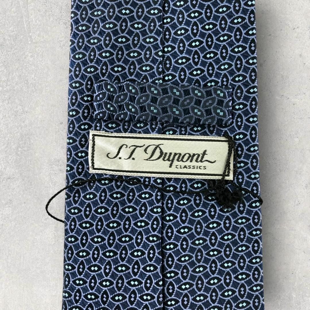 S.T. Dupont(エステーデュポン)の【5959】未使用保管品！エステーデュポン　ネクタイ　ブルー系 メンズのファッション小物(ネクタイ)の商品写真