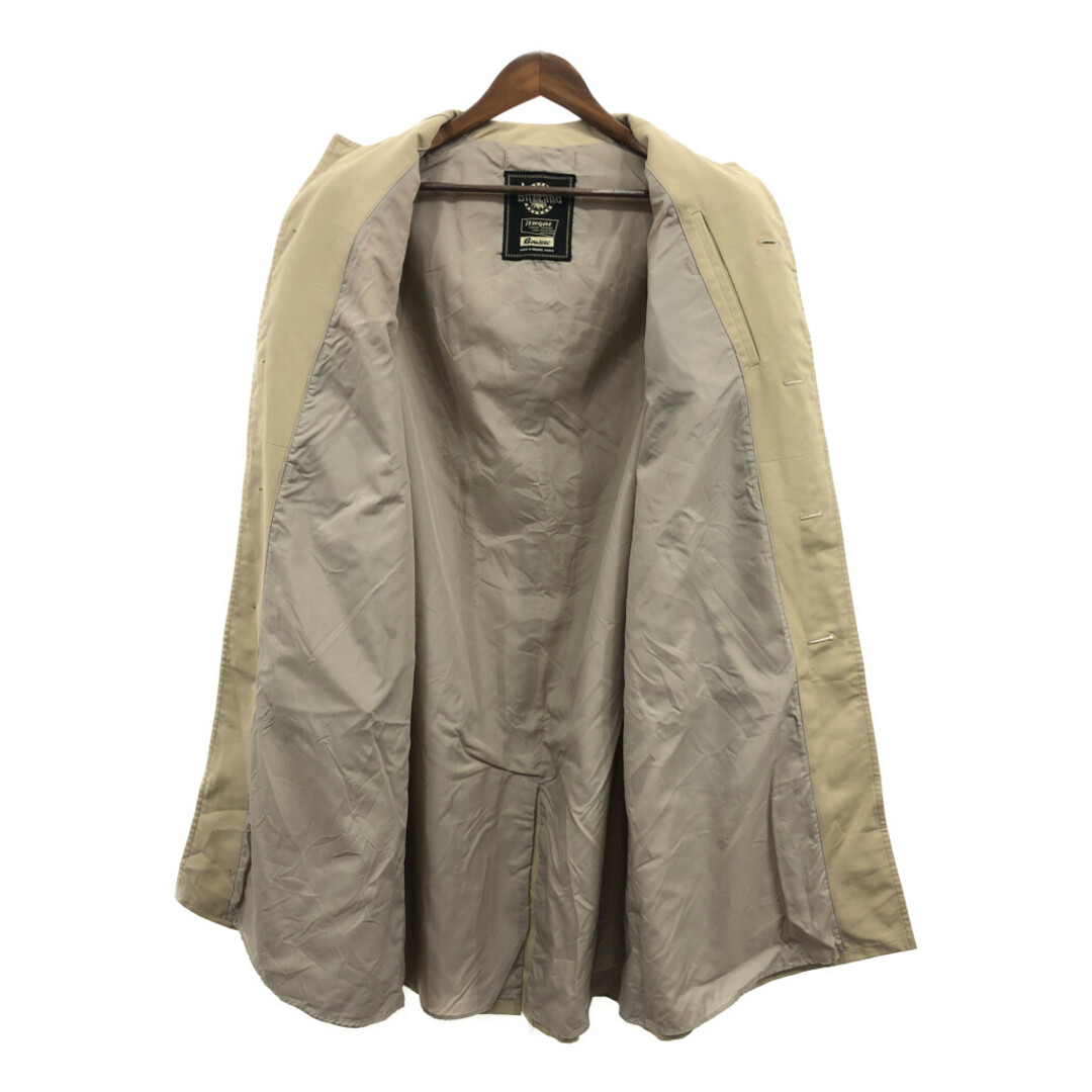 フランス製 Blizzand ステンカラーコート 大きいサイズ ベージュ (メンズ XL相当) 中古 古着 Q1842 メンズのジャケット/アウター(トレンチコート)の商品写真