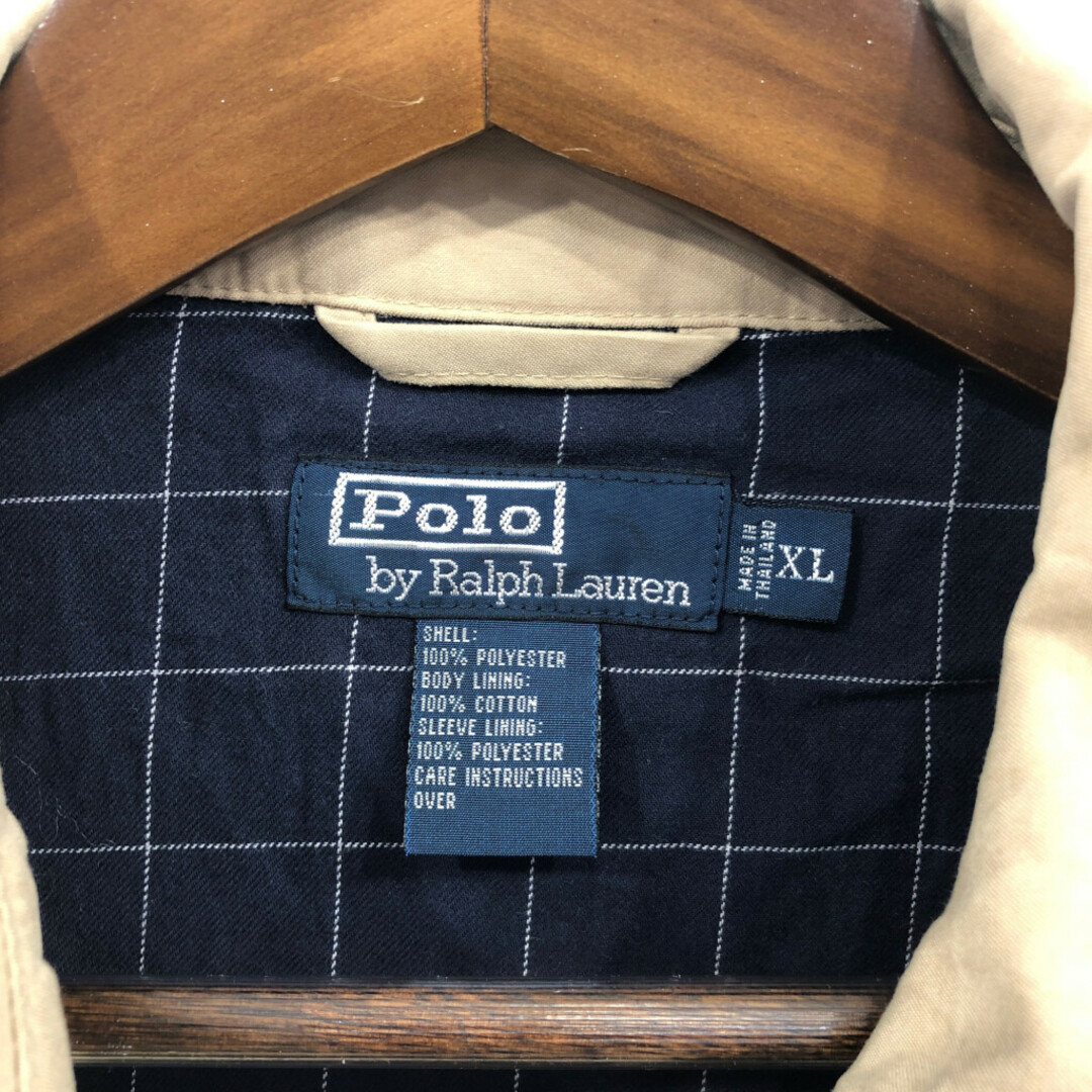 POLO RALPH LAUREN(ポロラルフローレン)のPolo by Ralph Lauren ポロ ラルフローレン スイングトップ ワンポイントロゴ ベージュ (メンズ XL) 中古 古着 Q1844 メンズのジャケット/アウター(その他)の商品写真