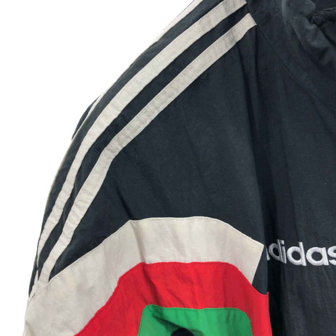 adidas(アディダス)の90年代 adidas アディダス ナイロン トラックジャケット スポーツ ブラック (メンズ L) 中古 古着 Q1853 メンズのジャケット/アウター(その他)の商品写真