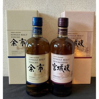 ニッカ NIKKA 余市 & 宮城狭 ウイスキー ギフトBOX付き(ウイスキー)