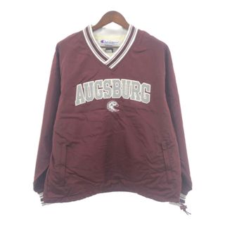 Champion - Champion チャンピオン AUGSBURG Vネック プルオーバー ジャケット カレッジ ワインレッド (メンズ M) 中古 古着 Q1863