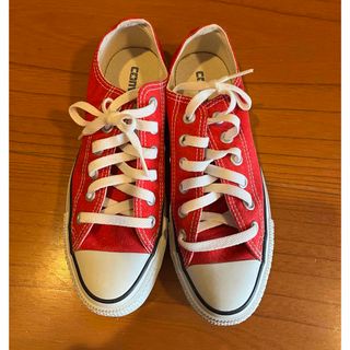 コンバース(CONVERSE)のコンバース　ローカット　赤　24.0(スニーカー)