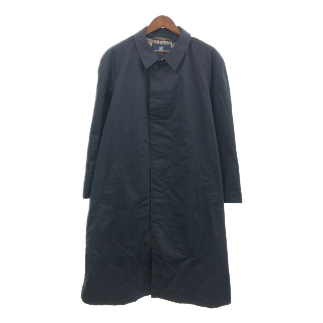 Aquascutum アクアスキュータム ステンカラーコート ブラック Aquascutum アクアスキュータム ステンカラーコート ブラック