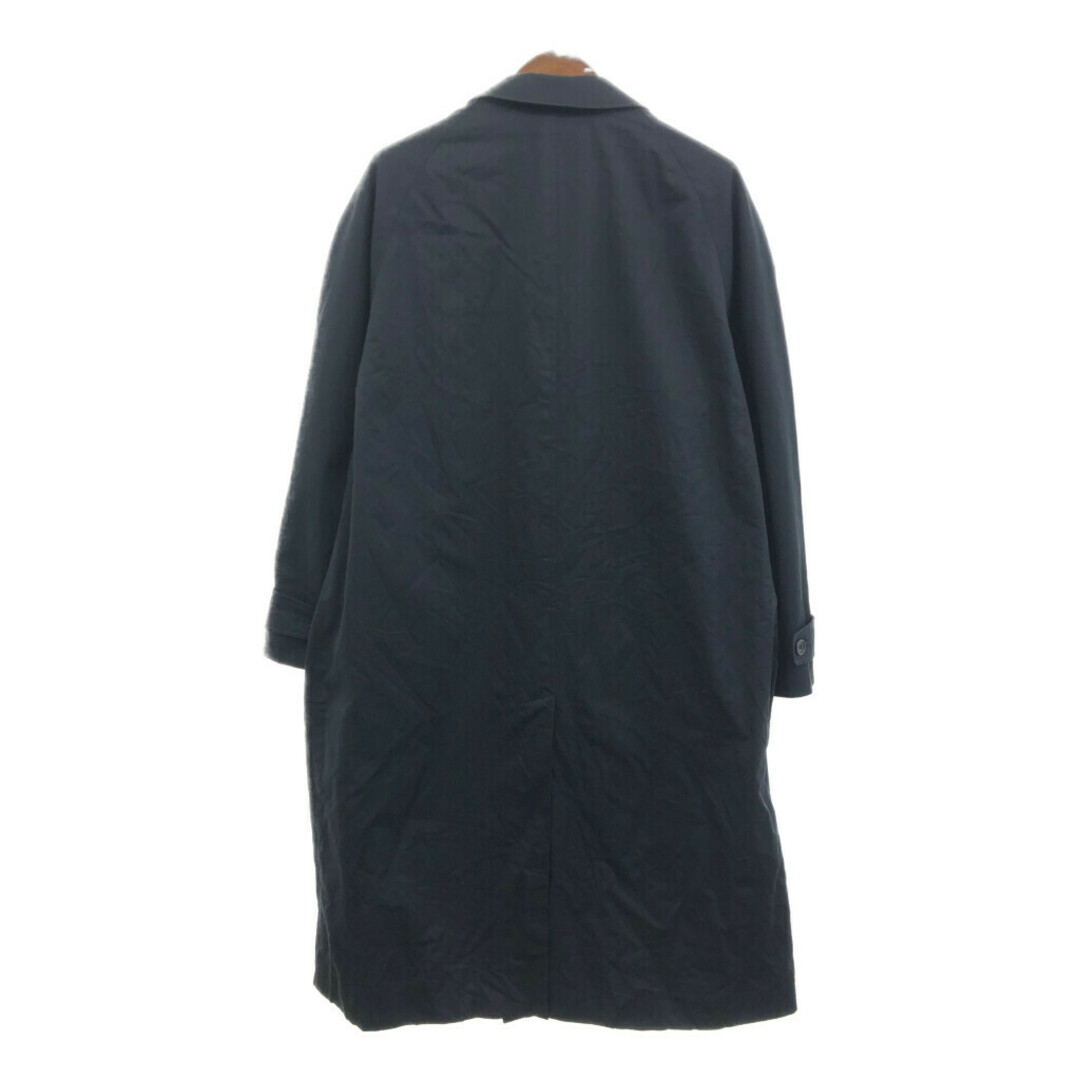 Aquascutum アクアスキュータム ステンカラーコート ブラック (メンズ 44 112㎝) 中古 古着 Q1881 メンズのジャケット/アウター(トレンチコート)の商品写真