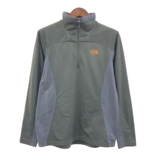 ザノースフェイス(THE NORTH FACE)のTHE NORTH FACE ノースフェイス ハーフジップ ソフトシェルジャケット アウトドア グレー (メンズ M) 中古 古着 Q1893(その他)