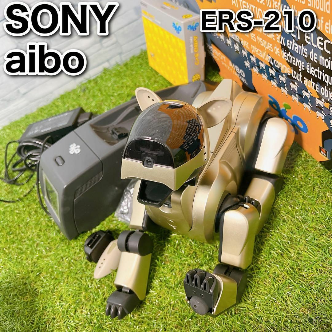 SONY(ソニー)のAIBO ゴールド ERS-210 ＆ AIBOライフ アイボ SONY ソニー エンタメ/ホビーのおもちゃ/ぬいぐるみ(その他)の商品写真