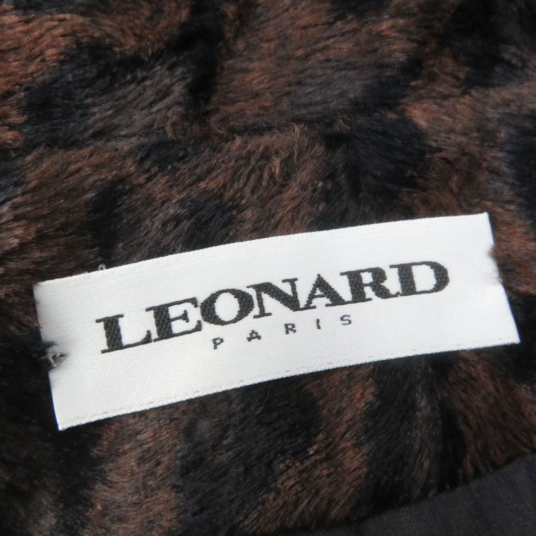 LEONARD(レオナール)の極美品☆LEONARD レオナール レオパード アニマル柄 超ロング チェスターコート ブラウン系 38 レディース レディースのジャケット/アウター(チェスターコート)の商品写真