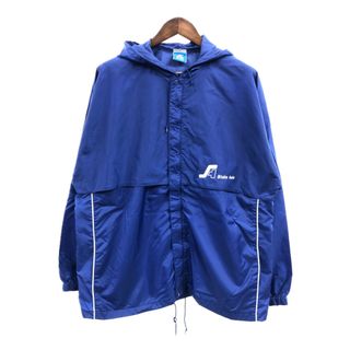 90年代 Champion チャンピオン State Auto ナイロンパーカー ジャケット ブルー (メンズ X-LARGE) 中古 古着 Q1960