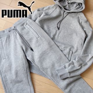 プーマ(PUMA)の超美品 プーマ PUMA メンズ 裏起毛スウェット上下セットアップ グレー(スウェット)