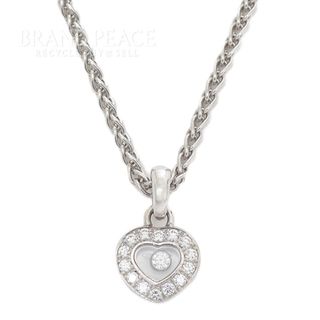 ショパール(Chopard)のショパール ハッピーダイヤ ペンダント ネックレス ハート ダイヤ K18WG(ネックレス)