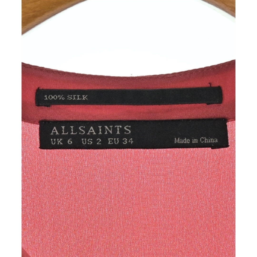 All Saints(オールセインツ)のALLSAINTS オールセインツ カジュアルシャツ 34(XS位) 赤 【古着】【中古】 レディースのトップス(シャツ/ブラウス(長袖/七分))の商品写真