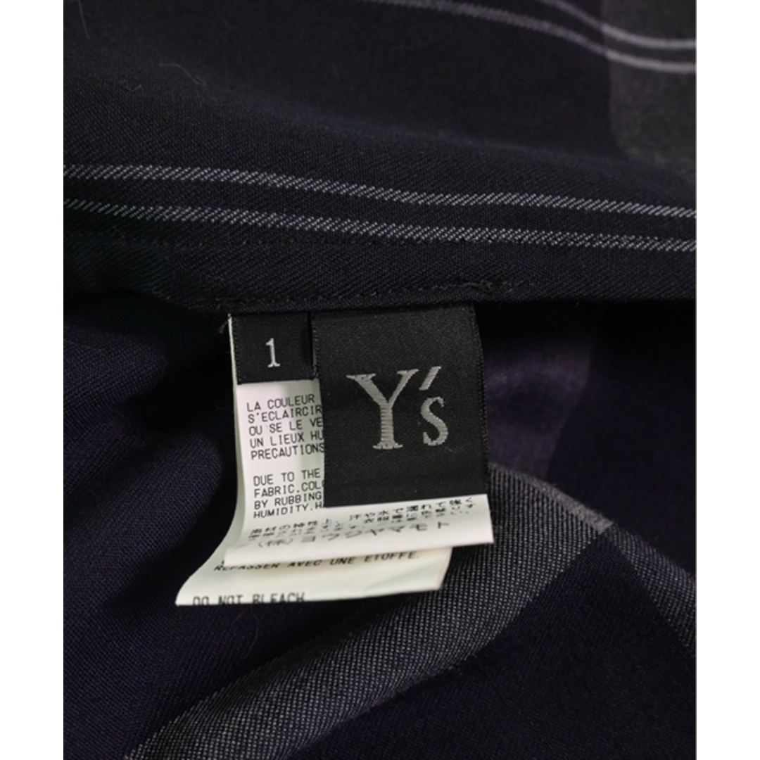 Y's(ワイズ)のY's ワイズ カジュアルシャツ 1(XS位) 紺xグレーx黒等(チェック) 【古着】【中古】 レディースのトップス(シャツ/ブラウス(長袖/七分))の商品写真