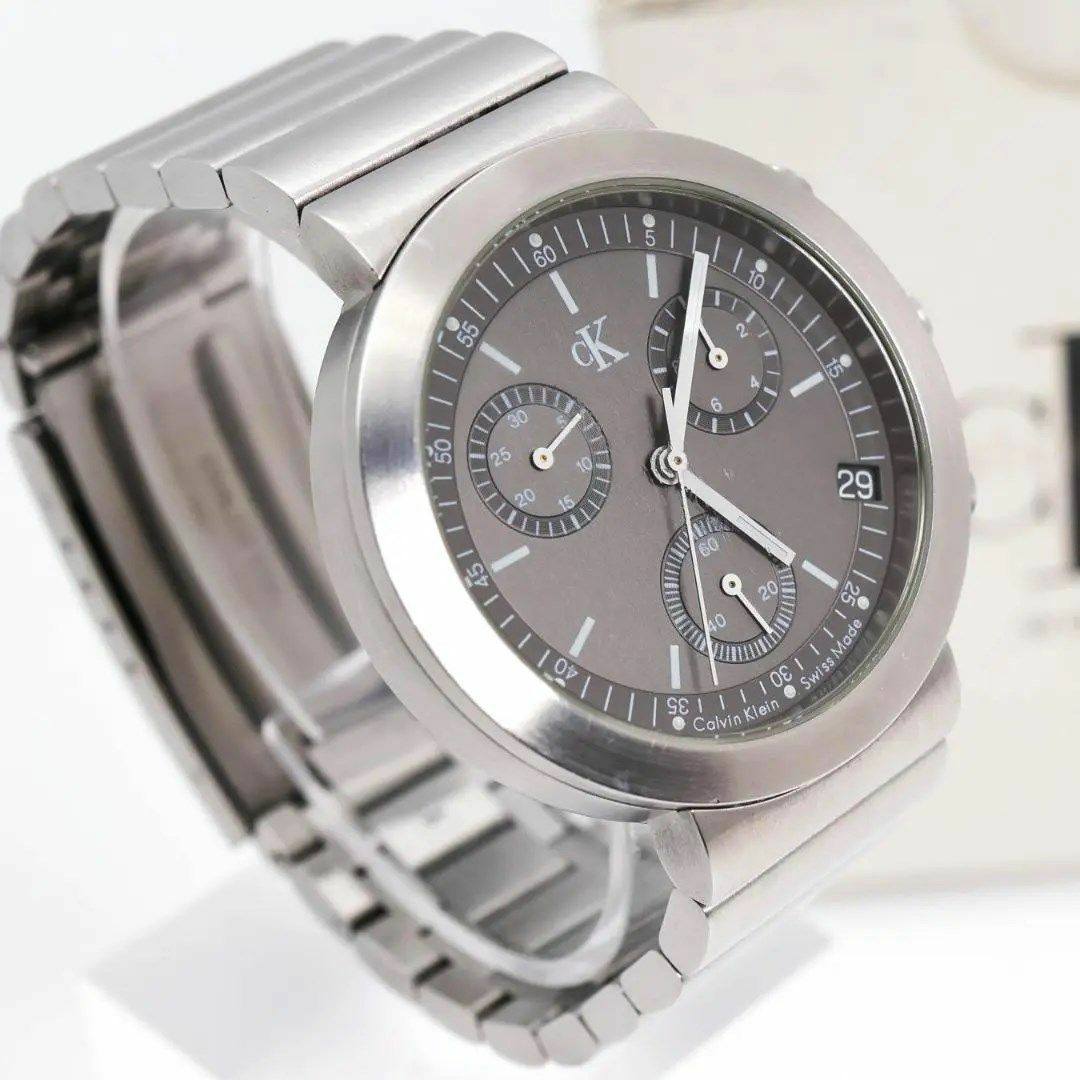 Calvin Klein(カルバンクライン)の《人気》 Calvin Klein 腕時計 グレー クォーツ メンズ シンプルf メンズの時計(腕時計(アナログ))の商品写真