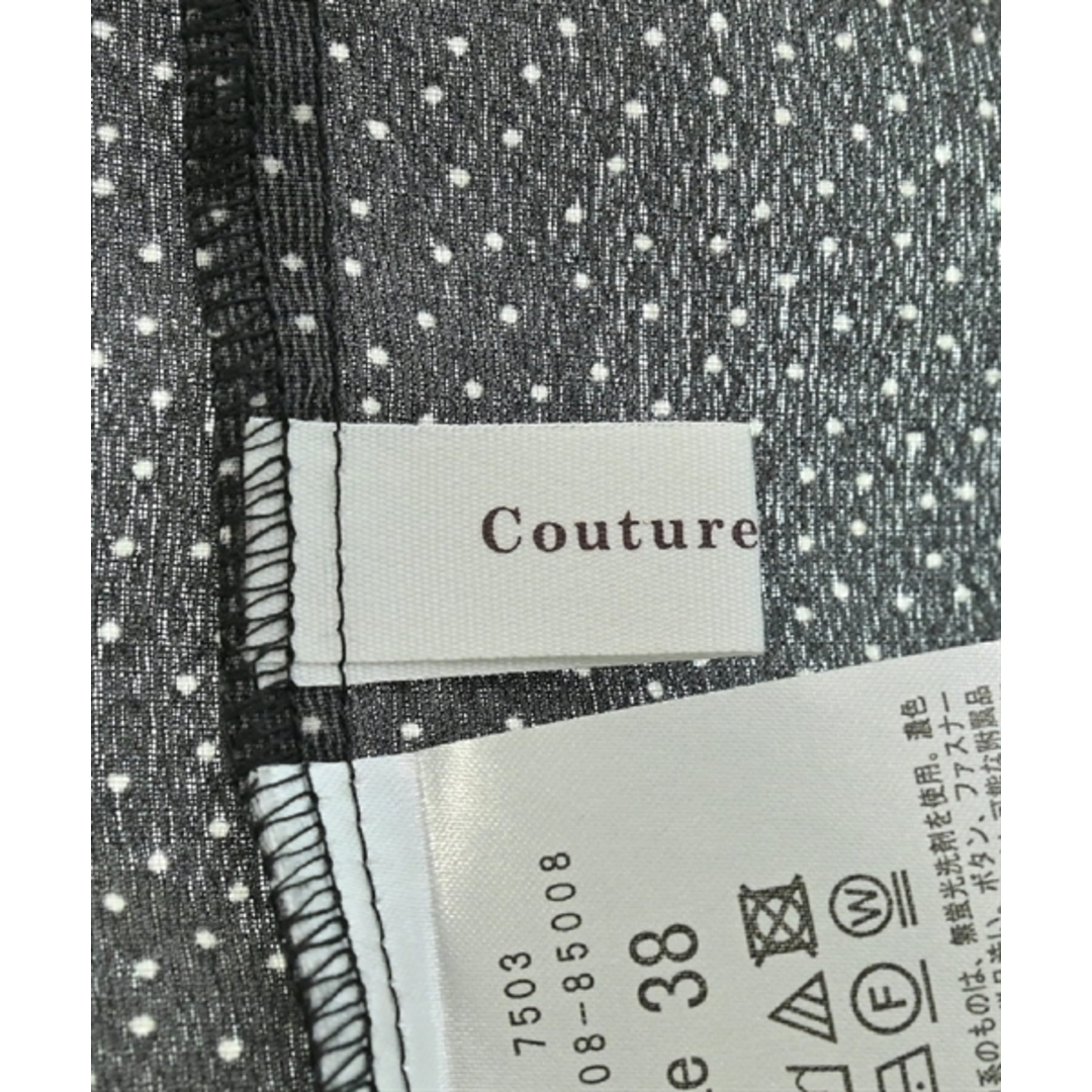 Couture Brooch(クチュールブローチ)のCouture brooch ブラウス 38(M位) 黒x白(ドット) 【古着】【中古】 レディースのトップス(シャツ/ブラウス(長袖/七分))の商品写真