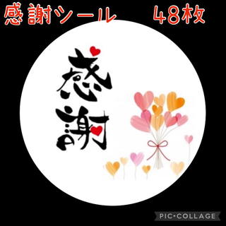サンキューシール  感謝 お礼 プチギフト48枚(しおり/ステッカー)